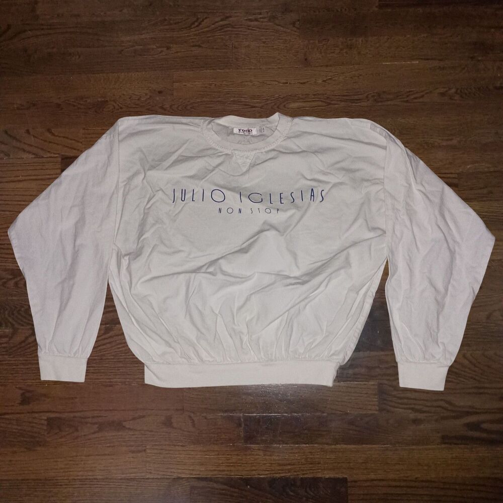 Julio Iglesias Shirt Adult Large / Extra Large Non Stop 1988 Long Sleeve